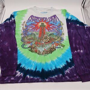 Grateful Dead T-Shirt XXL Tie Dye Liquid Blue 2000 Lighthouse Sea Long Sleeve